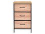 GIFTDECOR Meuble 3 tiroirs effet bois Madera-Negro