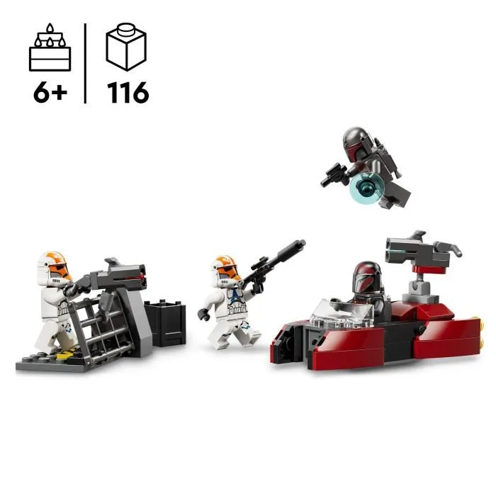 LEGO Pack de Combat Le Siège de Mandalore 75449 - Jeu de Construction Star Wars avec 4 Minifigurines et Speeder LEGO Pack de Combat Le Siège de Mandalore 75449 - Jeu de Construction Star Wars avec 4 Minifigurines et Speeder