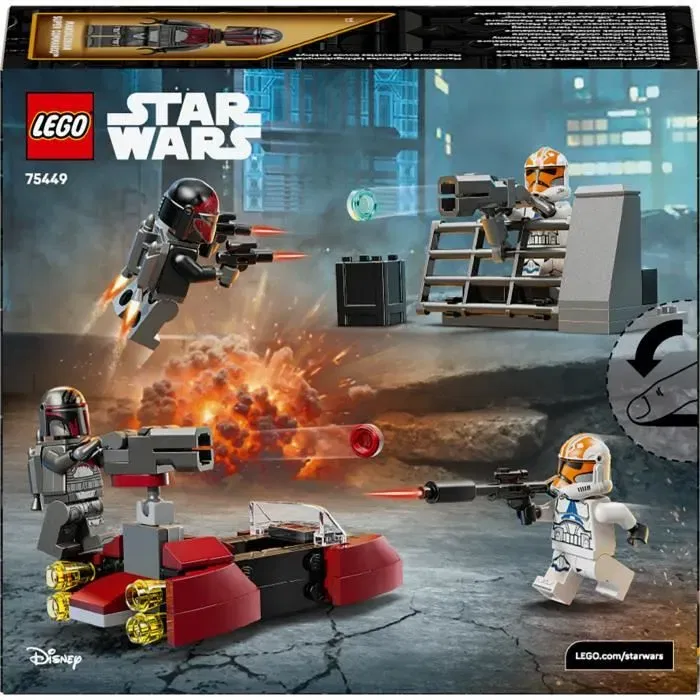 LEGO Pack de Combat Le Siège de Mandalore 75449 - Jeu de Construction Star Wars avec 4 Minifigurines et Speeder LEGO Pack de Combat Le Siège de Mandalore 75449 - Jeu de Construction Star Wars avec 4 Minifigurines et Speeder