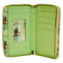 LOUNGEFLY Portefeuille Pochette Escena Princesa Tiana et le Crapaud Disney, fermeture zippée, 15x10 cm, 4 fentes pour cartes, intérieur assorti