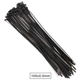 Hantums Sachet de 100 colliers de serrage en nylon noir 100x2,5mm