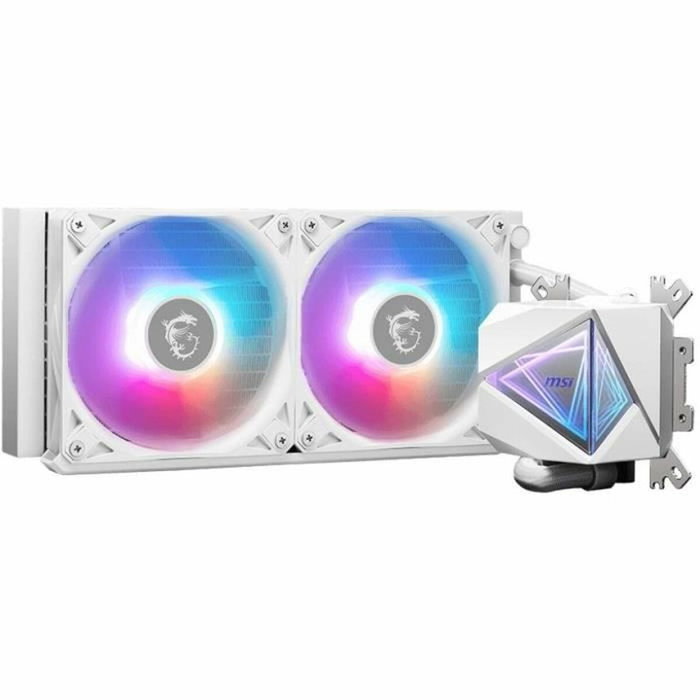MSI MAG Coreliquid I240 White Kit de refroidissement liquide avec 2 ventilateurs de 120 mm MSI MAG Coreliquid I240 White Kit de refroidissement liquide avec 2 ventilateurs de 120 mm