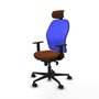 Piqueras y Crespo Chaise de Bureau Jorquera 1D036N2 Bleu Marron