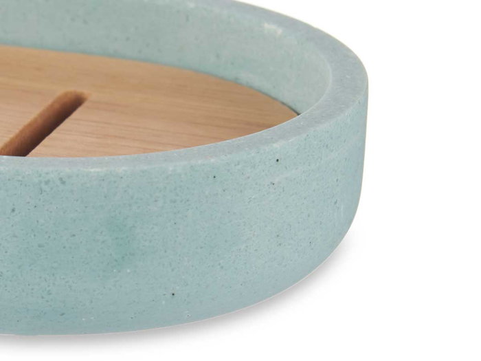 BERILO Savonnière en Résine et Bambou Bleu