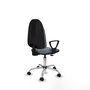 PIQUERAS Y CRESPO Chaise de bureau Algarra en tissu gris avec base chromée