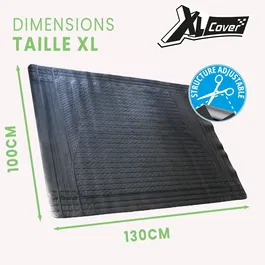 XLCOVER Tapis de coffre de voiture, PVC, imperméable et découpable, Taille M (80 x 100 cm)