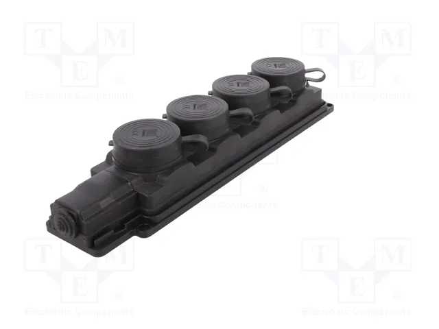 PAWBOL Socle d'alimentation AC Schuko 2P+PE noir