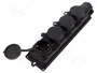 PAWBOL Socle d'alimentation AC Schuko 2P+PE noir
