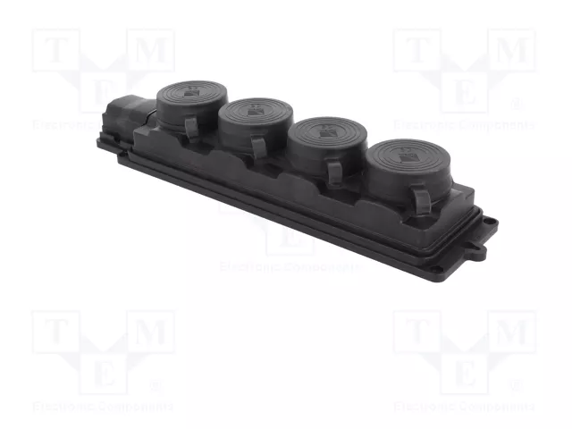 PAWBOL Socle d'alimentation AC Schuko 2P+PE noir