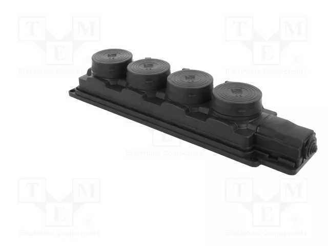 PAWBOL Socle d'alimentation AC Schuko 2P+PE noir