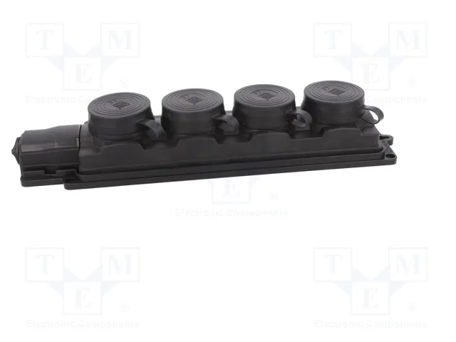 PAWBOL Socle d'alimentation AC Schuko 2P+PE noir