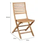 EDEN - Lot de 4 chaises de jardin pliantes en bois d'eucalyptus certifié FSC - Dimensions 57.5 x 46.5 x H90 cm