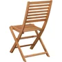 EDEN - Lot de 4 chaises de jardin pliantes en bois d'eucalyptus certifié FSC - Dimensions 57.5 x 46.5 x H90 cm