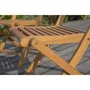 EDEN - Lot de 4 chaises de jardin pliantes en bois d'eucalyptus certifié FSC - Dimensions 57.5 x 46.5 x H90 cm