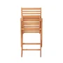 EDEN - Lot de 4 chaises de jardin pliantes en bois d'eucalyptus certifié FSC - Dimensions 57.5 x 46.5 x H90 cm