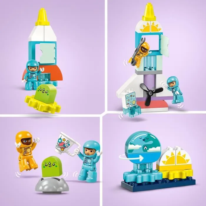 Lego 10422 DUPLO Aventura en el Transbordador Espacial 3 en 1 Juguete de Construcción de Cohetes Juego Educativo Lego 10422 DUPLO Aventura en el Transbordador Espacial 3 en 1 Juguete de Construcción de Cohetes Juego Educativo