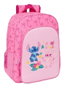 Safta Mochila Adapt.Carro Stitch "Chill" Sac à Dos Pliable 33x42x14 cm pour Enfants à Partir de 3 Ans