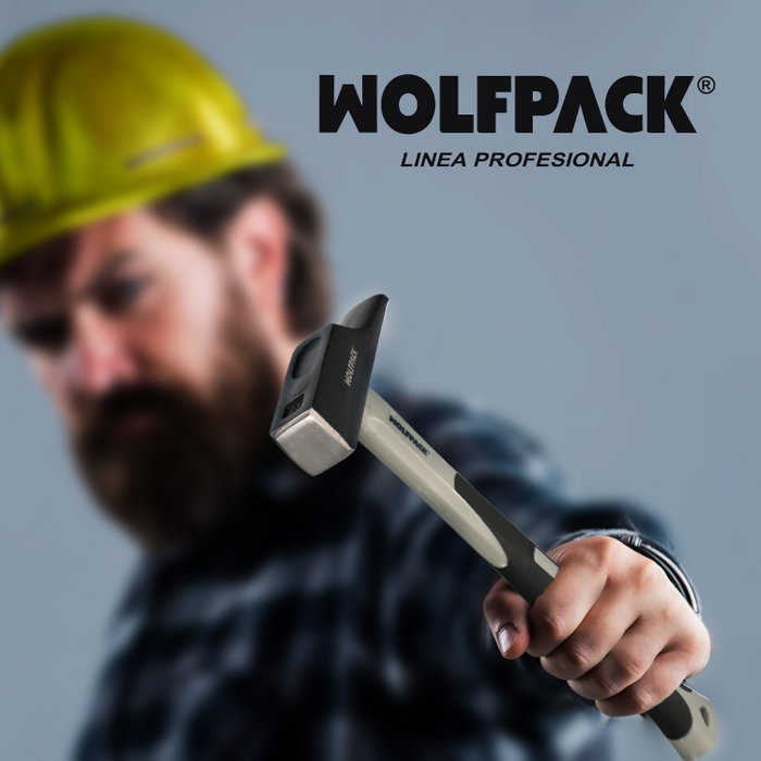 WOLFPACK LINEA PROFESIONAL Marteau de menuisier Maurer manche fibre de verre 20 mm WOLFPACK LINEA PROFESIONAL Marteau de menuisier Maurer manche fibre de verre 20 mm