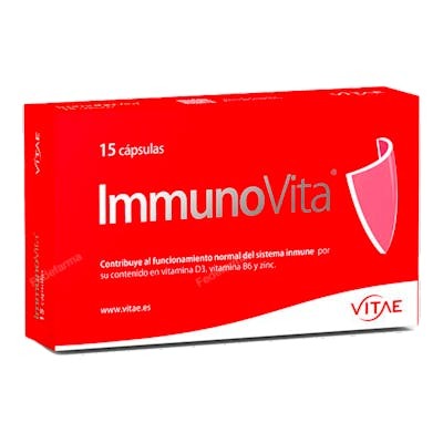 VITAE Inmunovita 15 gélules - Complément alimentaire immunité, vitamines et zinc VITAE Inmunovita 15 gélules - Complément alimentaire immunité, vitamines et zinc