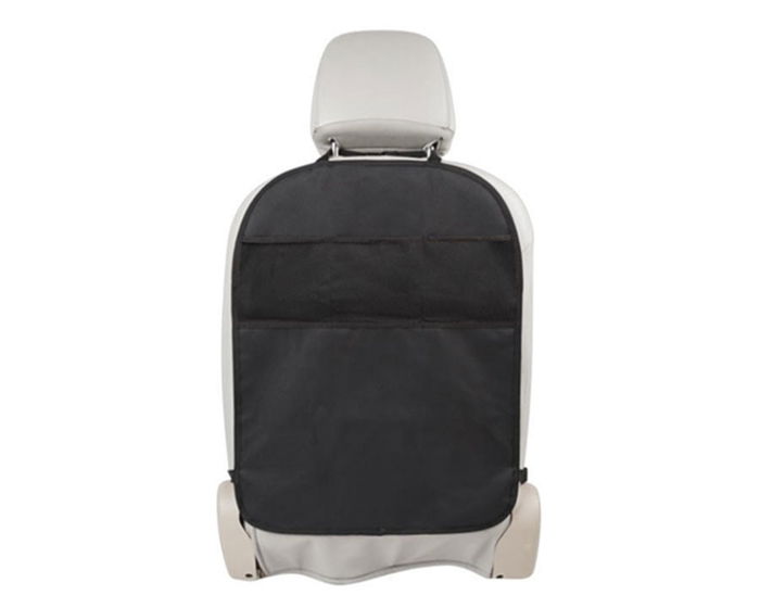 KioKids Organizador De Coche Para Respaldo De Asiento - Organisateur de siège auto avec poches multi-tailles en polyester noir pour rangement universel