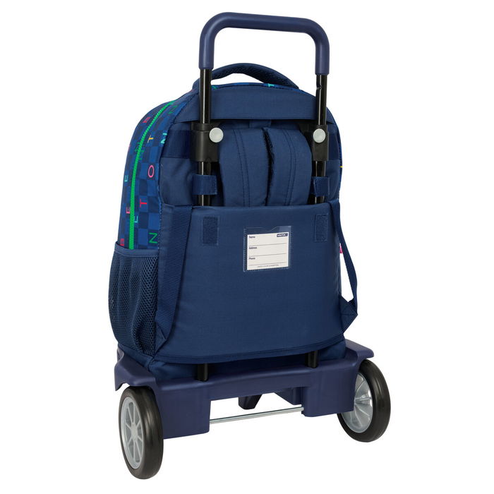 Cartable Benetton Damero Blue marine 33 x 45 x 22 cm