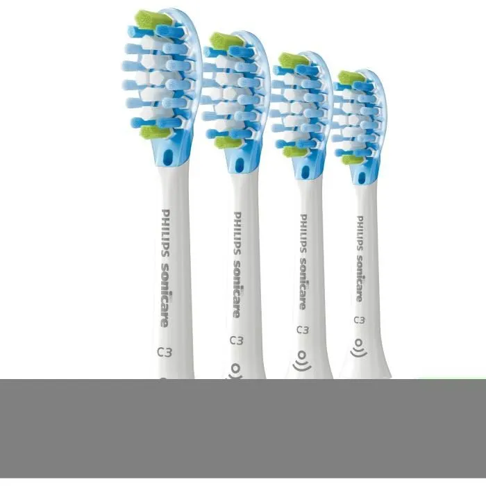 Philips - Lot de 4 têtes de brosse électrique de rechange - Modèle HX9044/87 - Blanc - Pour brosses à dents électriques Philips Sonicare