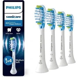 Philips - Lot de 4 têtes de brosse électrique de rechange - Modèle HX9044/87 - Blanc - Pour brosses à dents électriques Philips Sonicare