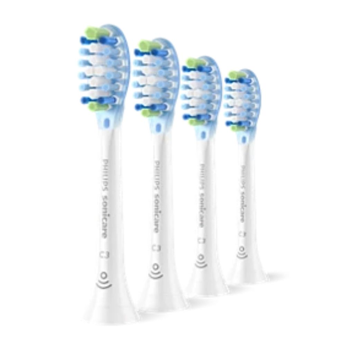 Philips Sonicare HX9044/87 Brossettes Tête Brosse à Dents Sonique C3 Premium Plaque Defense Blanc Lot de 4 Philips Sonicare HX9044/87 Brossettes Tête Brosse à Dents Sonique C3 Premium Plaque Defense Blanc Lot de 4