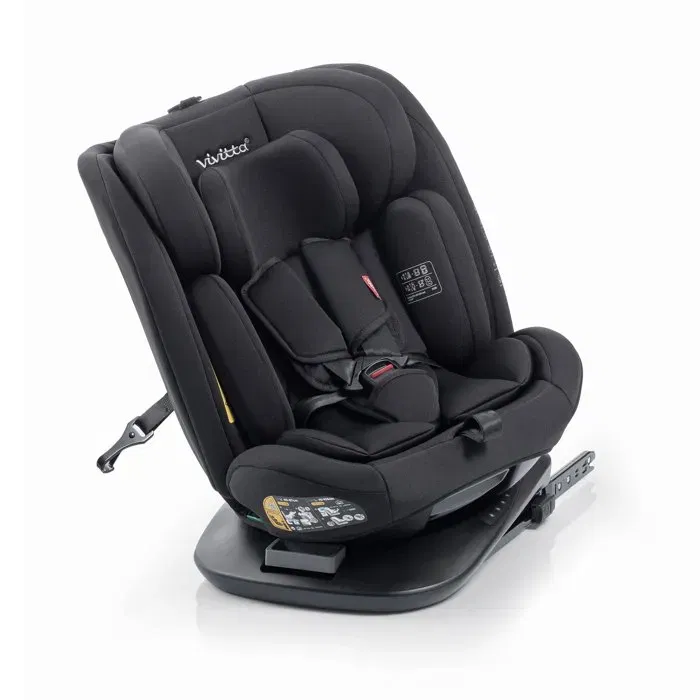 Babyauto Garaia Vivitta Siège auto pivotant et inclinable Groupe 0/1/2/3 (40-150 cm) avec Isofix et Top Tether - Noir
