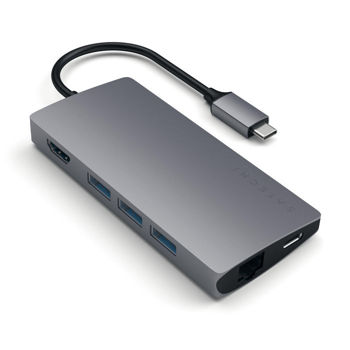 Satechi Adaptateur Multi-Ports USB-C avec Ethernet V2 – HDMI 4K, Charge Pass-Through, Aluminium Satechi Adaptateur Multi-Ports USB-C avec Ethernet V2 – HDMI 4K, Charge Pass-Through, Aluminium