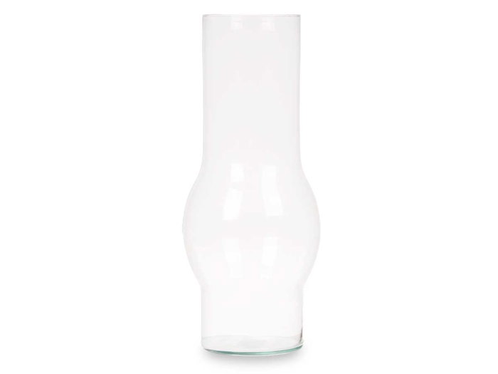GIFTDECOR Vase Sphérique Haut et Étroit en Verre Transparent