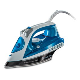 Russel Hobbs Plancha à vapeur Supreme Steam Pro 2600 W bleue 23971-56 avec sule en céramique et fonctions anticalcaire