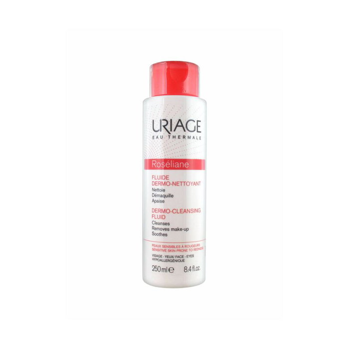 Uriage Roseliane Fluide Nettoyant 250 ml - Soin Visage pour Peaux Sensibles et Réactives Uriage Roseliane Fluide Nettoyant 250 ml - Soin Visage pour Peaux Sensibles et Réactives
