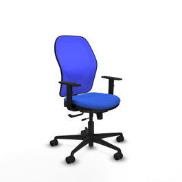 PIQUERAS Y CRESPO Chaise de Bureau Jorquera Bleu avec Accoudoirs 1D