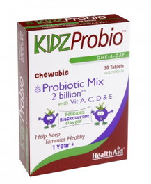 HEALTH AID KIDZPROBIO 2000 millions et vitamines 30 comprimés