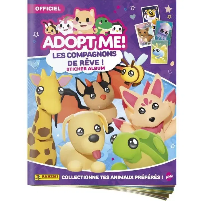 Panini Pack de Démarrage Adopt Me! Roblox - Album + 2 Pochettes, 10 Stickers et Carte Édition Limitée