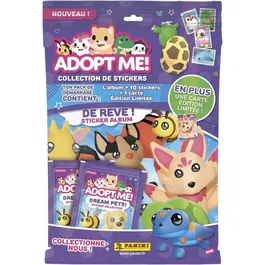 Panini Pack de Démarrage Adopt Me! Roblox - Album + 2 Pochettes, 10 Stickers et Carte Édition Limitée