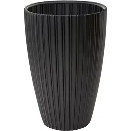 Garden ID Pot de fleurs FANCY - Noir - 40 x 58 cm - Fabriqué à 80% en plastique recyclé - Résistant au gel, aux UV et aux chocs