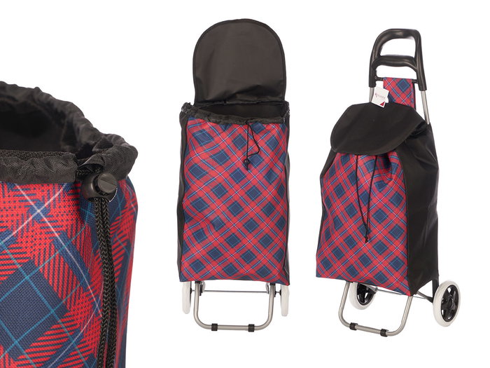 Kinvara Chariot de Courses 2 Roues 88x8x35 cm Métal Plastique Tissu 33 L Bleu Rose (Set de 6) Kinvara Chariot de Courses 2 Roues 88x8x35 cm Métal Plastique Tissu 33 L Bleu Rose (Set de 6)