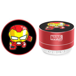 MARVEL Altavoz portatil Iron Man avec Bluetooth, radio FM, lecteur MP3, micro et batterie intégrée - Certifié REACH, ROHS, CE