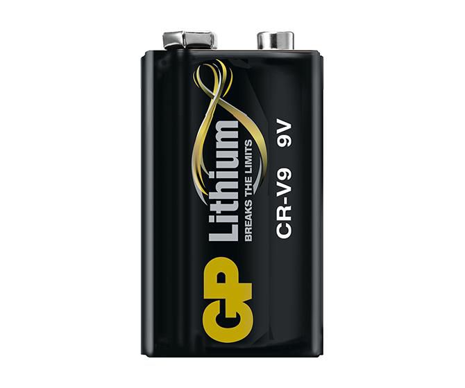 GP - Pile CRV9 Lithium 9V - Longue durée de vie (10 ans), pour détecteurs de fumée - Lot de 1