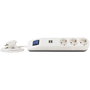 Rev Multiprise ICE 3 prises de terre, 2 USB-A, blanc, 1,4 m