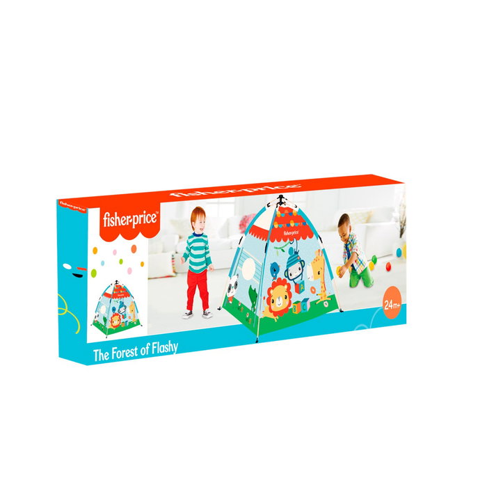 Fisher-Price Tente forêt XL pliable avec 20 balles - Tente de jeu d'intérieur/extérieur avec activités, pour enfants dès 2 ans (64x42x82 cm) Fisher-Price Tente forêt XL pliable avec 20 balles - Tente de jeu d'intérieur/extérieur avec activités, pour enfants dès 2 ans (64x42x82 cm)