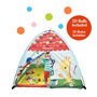 Fisher-Price Tente forêt XL pliable avec 20 balles - Tente de jeu d'intérieur/extérieur avec activités, pour enfants dès 2 ans (64x42x82 cm)