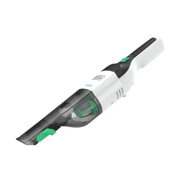 Black + Decker Aspirateur à main REVHV8C-QW REVIVA 7,2V 2,0 Ah Poussière Sans base Blanc/vert Black + Decker Aspirateur à main REVHV8C-QW REVIVA 7,2V 2,0 Ah Poussière Sans base Blanc/vert