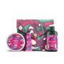 The Body Shop Coffret Cadeau Prune ESSENTIALS SUGARPLUM PASSION CASE 4 pièces - Parfum de Prune, Karité, Aloe Vera, Gel Douche, Beurre Corporel, Crème Mains