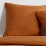 Today Essential - Parure de lit 2 personnes effet lavé caramel - Housse de couette 220x240 cm et taies 63x63 cm - 100% polyester