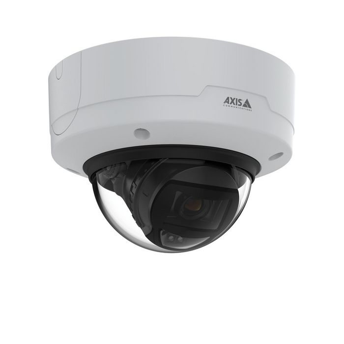 Axis P3265-LVE Caméra de surveillance extérieure fixe 2 MP avec deep learning, Lightfinder 2.0, Forensic WDR, audio/E/S et résistance IK10
