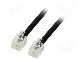 GOOBAY Câble téléphonique RJ11 plat 6m noir