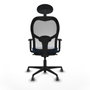 Piqueras y Crespo Chaise de Bureau avec Appui-tête Jorquera 1D036G1 Bleu